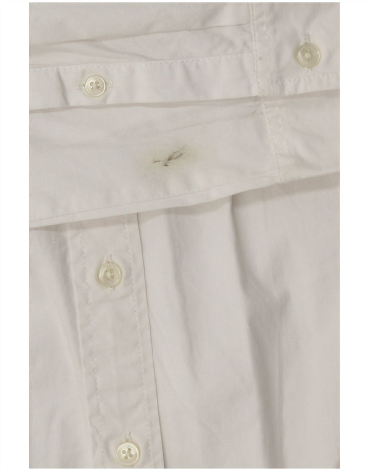 Camisa Slim Feminina J. Crew EUA 8 Algodão Branco Médio