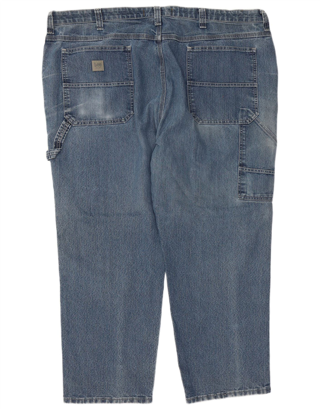 Lee Mens Carpenter Cargo Straight Jeans W48 L30 Azul Algodão