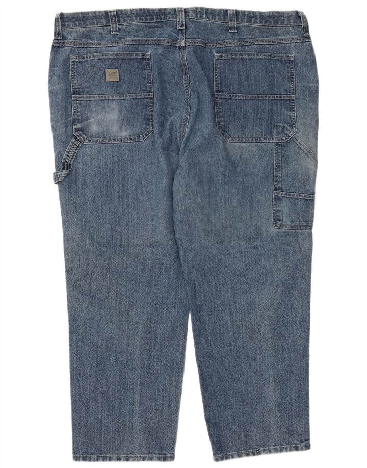 Lee Mens Carpenter Cargo Straight Jeans W48 L30 Azul Algodão