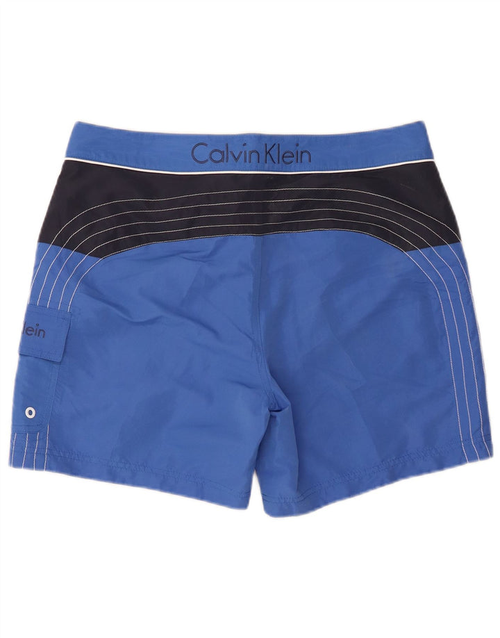 Shorts de natação masculino Calvin Klein poliéster azul médio