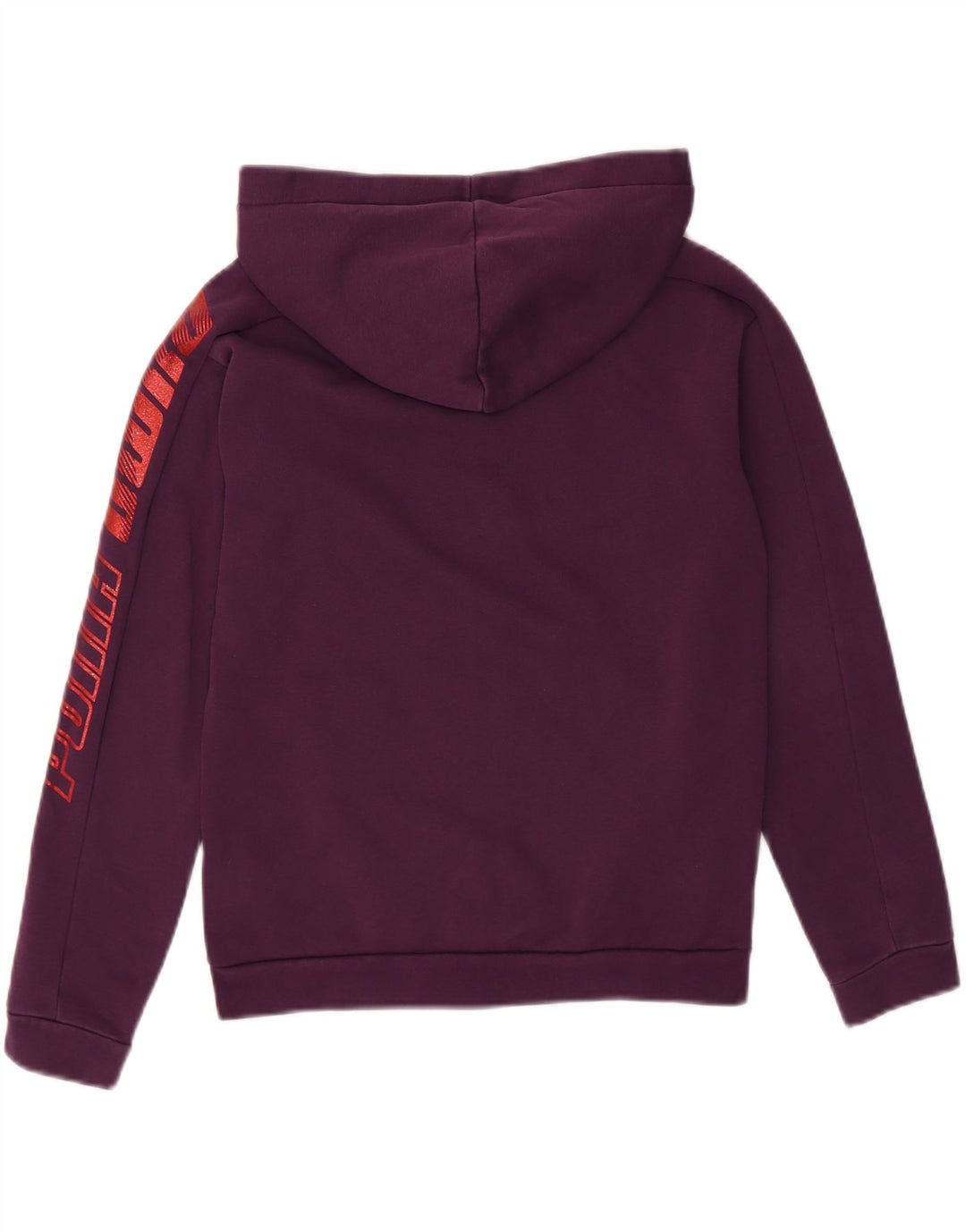 PUMA Girls Graphic Zip Hoodie Sweater 13-14 Years Purple Cotton Vintage Puma and Second-Hand Puma from Messina Hembry 