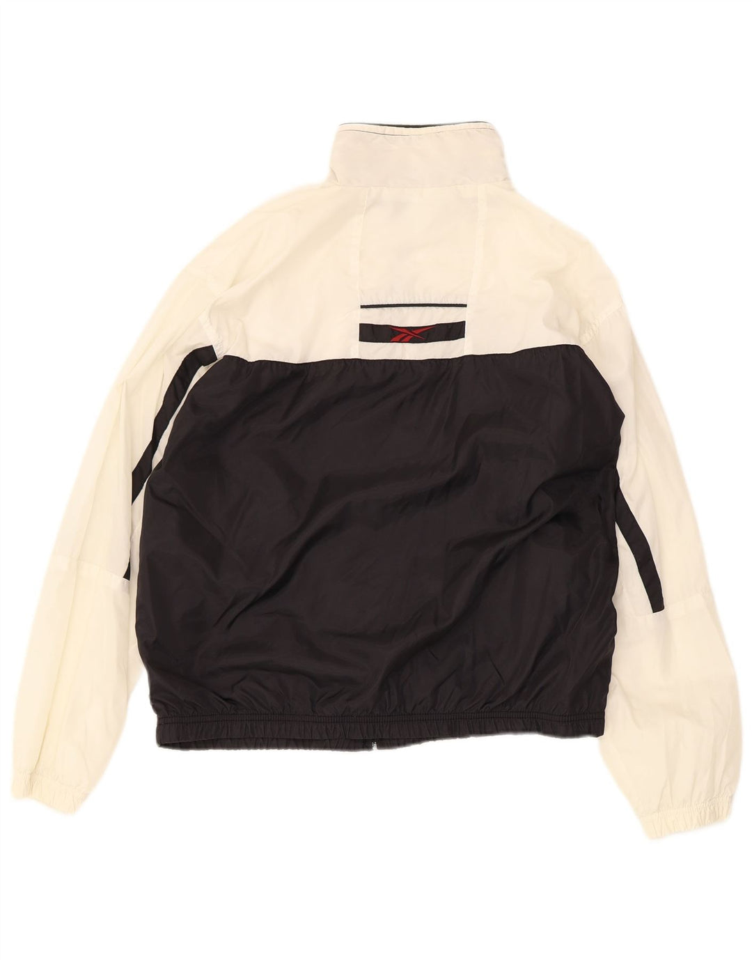 Reebok Womens Tracksuit Top Jacket UK 12 Médio Branco Colourblock