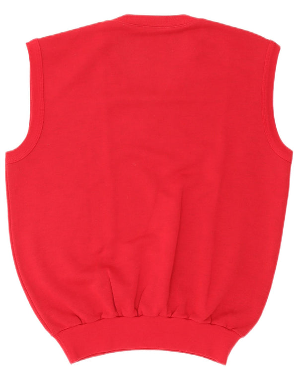 Sergio Tacchini moletom masculino sem mangas jumper grande acrílico vinho