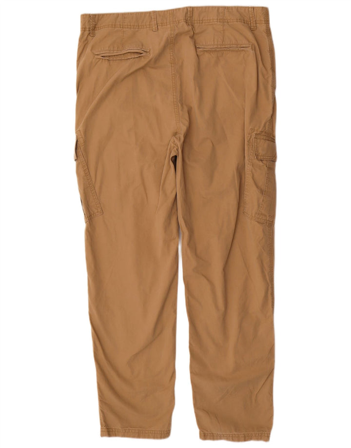 Calça cargo reta masculina Marks & Spencer W38 L31 algodão marrom