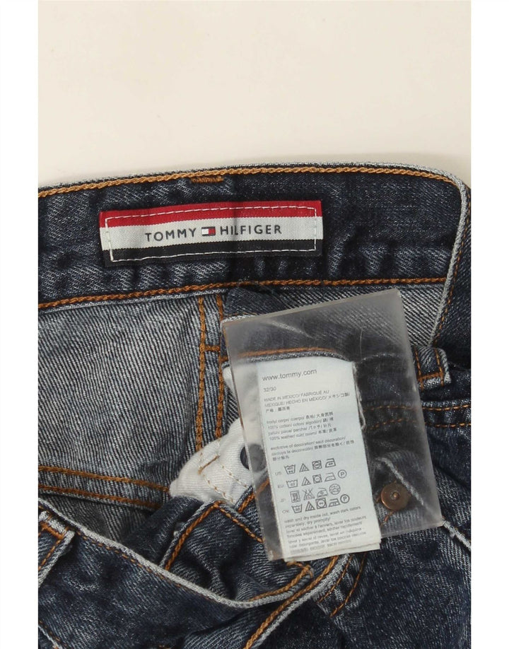 Jeans retos masculinos Tommy Hilfiger W32 L30 algodão azul