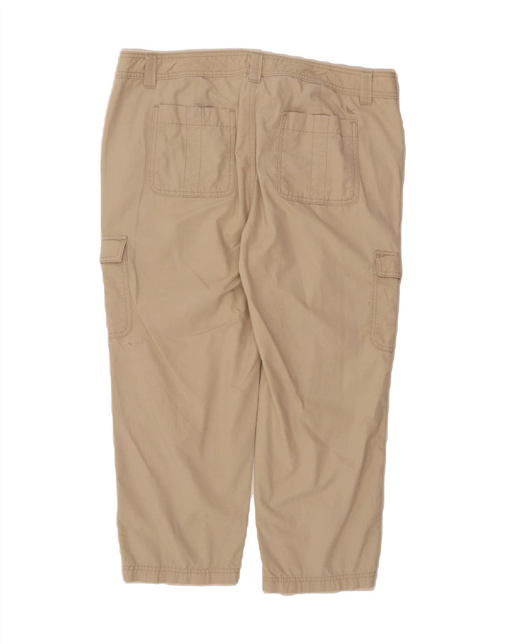 EDDIE BAUER Womens Crop Cargo Trousers US 16 2XL W40 L25 Beige Vintage Eddie Bauer and Second-Hand Eddie Bauer from Messina Hembry 
