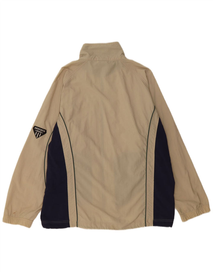 Asics Mens Tracksuit Top Jacket Grande Bege Colourblock Poliéster