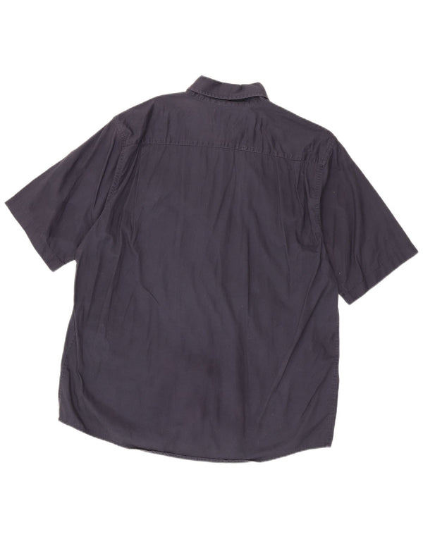 Camisa Wrangler masculina de manga curta XL azul marinho algodão
