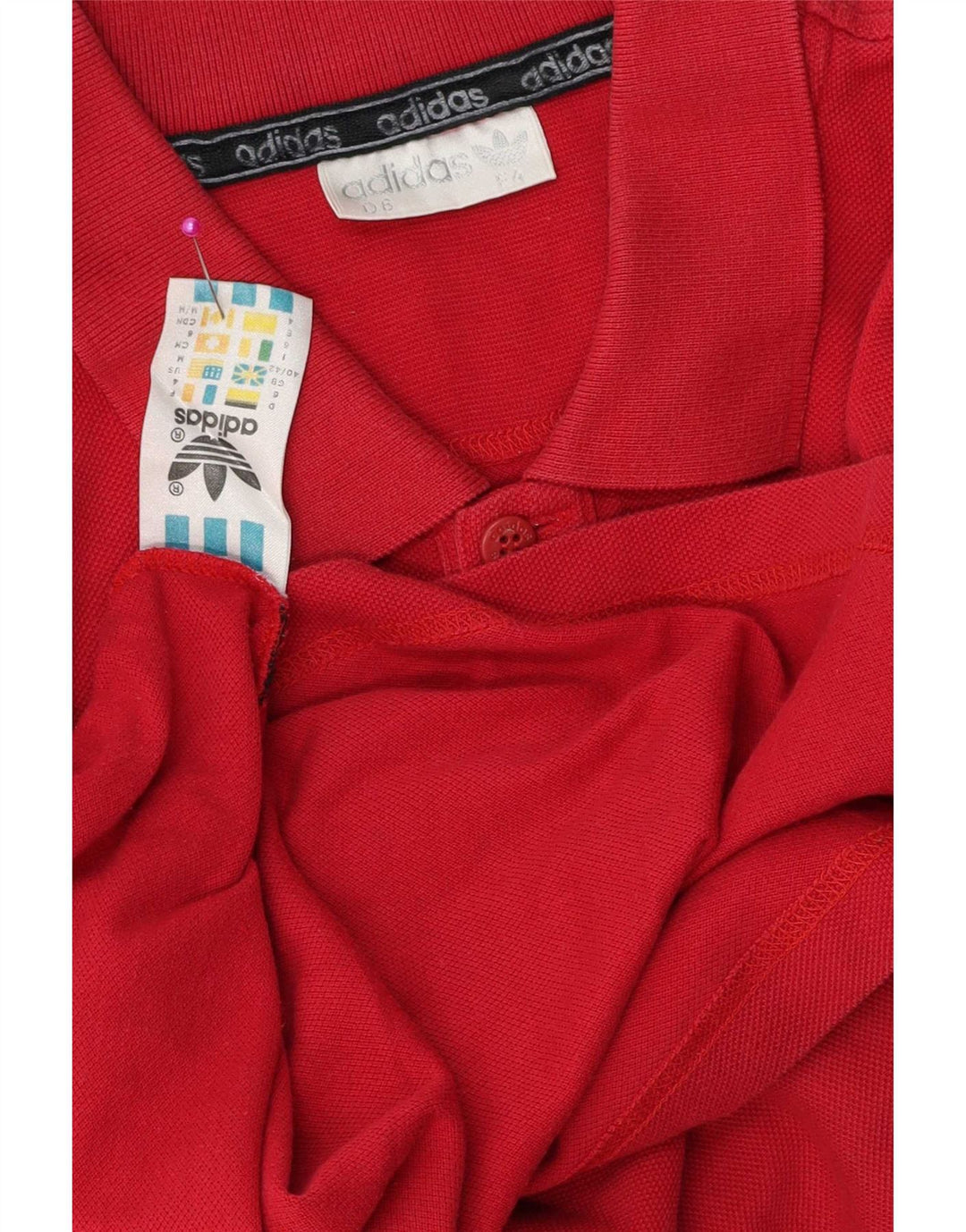 Camisa polo masculina Adidas UK 40/42 vermelho médio