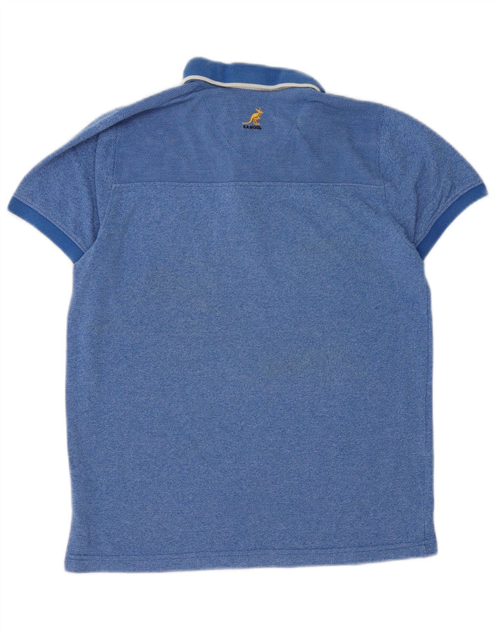 Camisa polo masculina KANGOL pequena algodão azul