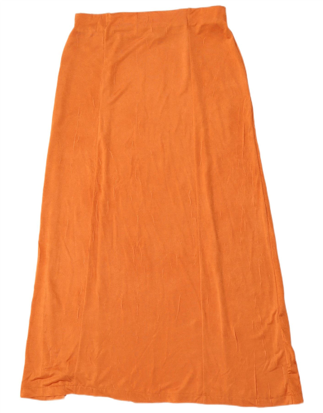 Zara Saia maxi feminina de cintura alta grande W30 poliéster laranja