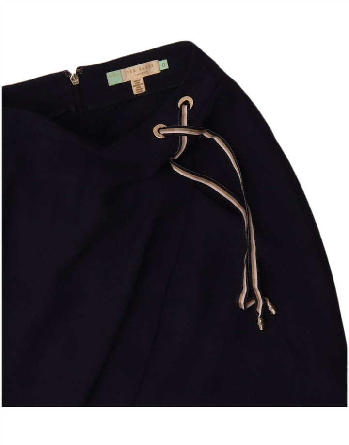Saia lápis feminina TED BAKER tamanho 0 2XS W24 azul marinho