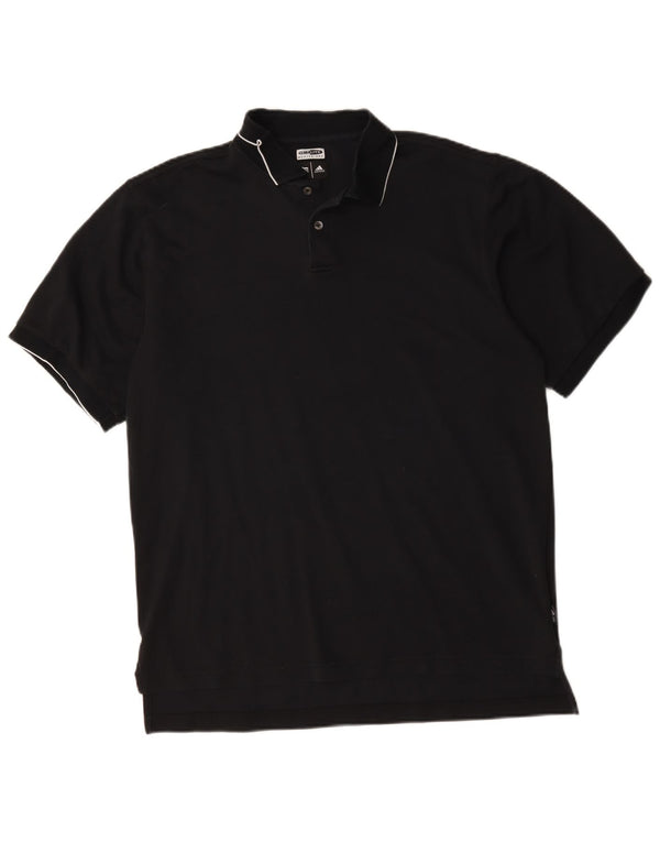 Adidas Mens Climalite Polo Grande Algodão Preto