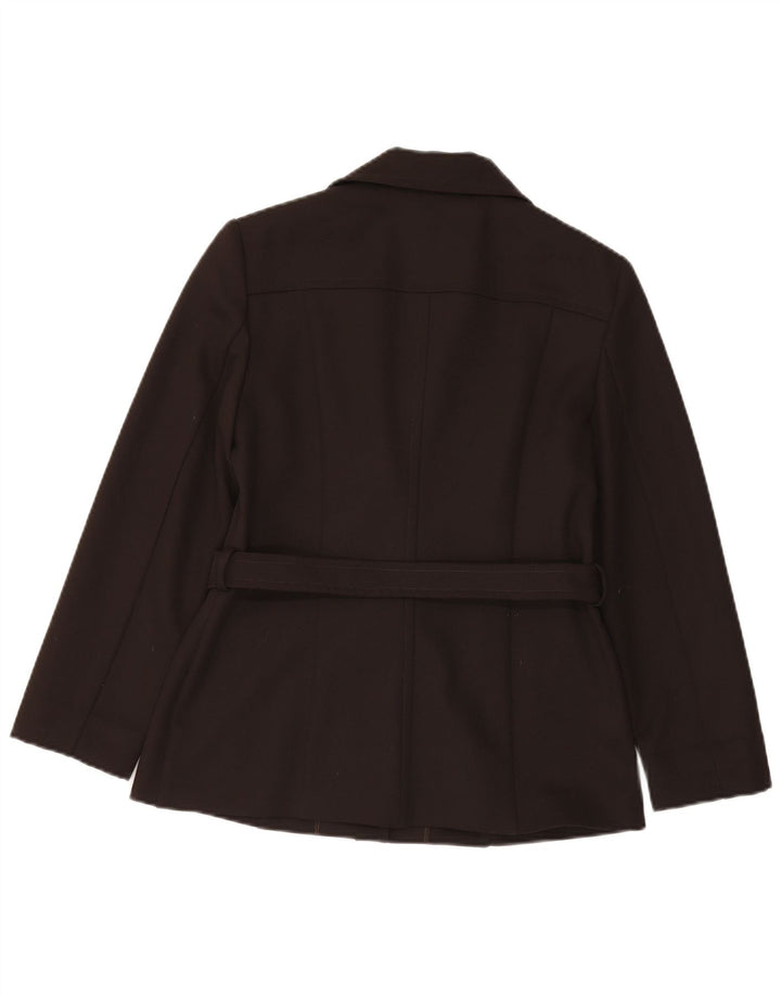 Jaqueta Blazer Feminina Vintage Reino Unido 12 Poliéster Marrom Médio