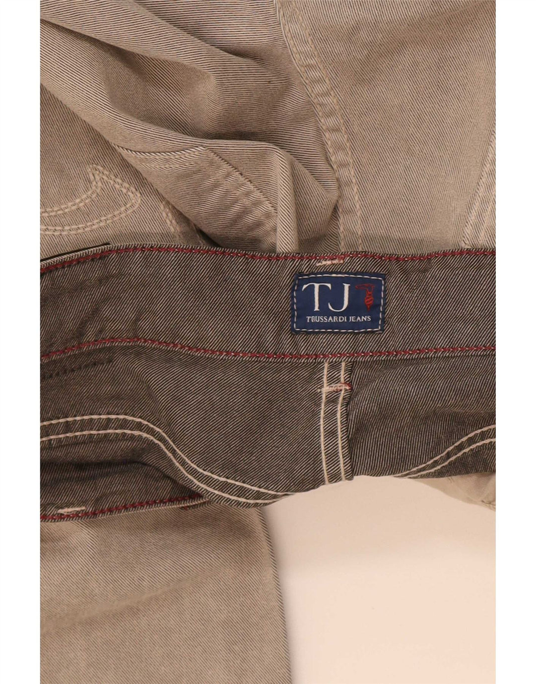 Trussardi Calça jeans reta masculina W31 L33 algodão cinza