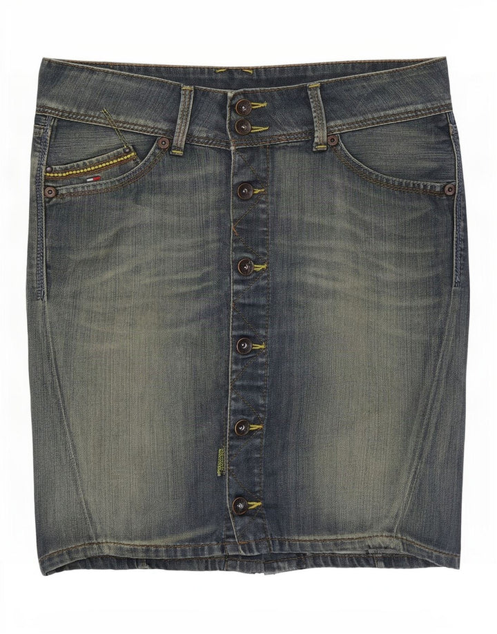 Saia jeans Sonora feminina Tommy Hilfiger médio W34 algodão azul