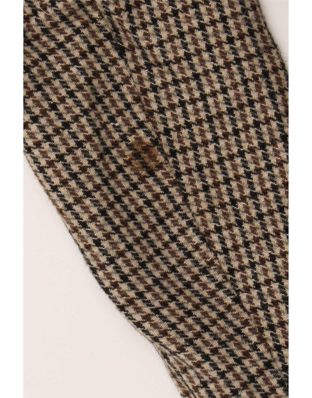 Zara Mens Overcoat UK 36 Small Brown Houndstooth Poliéster