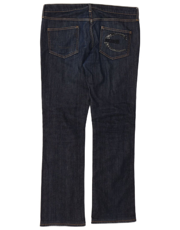 Jeans Just Cavalli feminino bootcut IT 46 grande W32 L30 azul marinho
