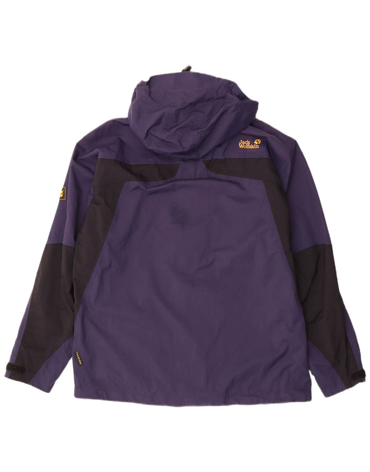 Jaqueta de chuva masculina JACK WOLFSKIN Reino Unido 36/38 bloco colorido azul marinho médio