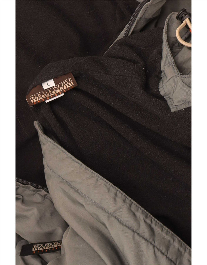 Jaqueta bomber masculina Napapijri Reino Unido 40 grande cinza nylon