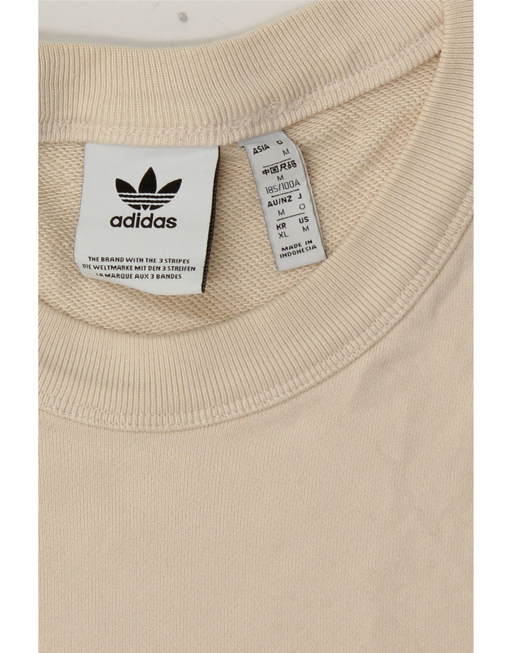 ADIDAS Mens Sweatshirt Jumper Médio Algodão Branco