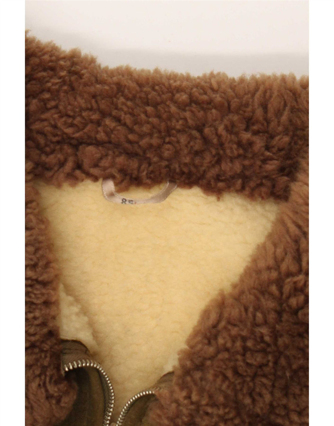 Jaqueta masculina vintage de camurça Sherpa IT 58 4XL cáqui