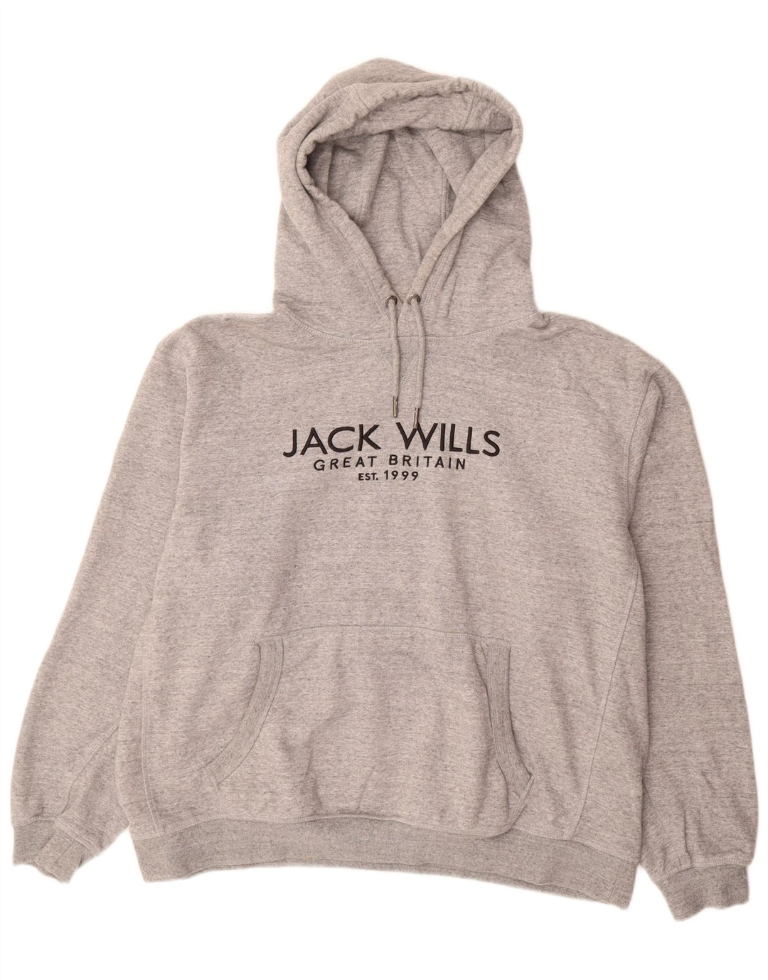 Jumper com capuz gráfico masculino JACK WILLS 3XL algodão manchado cinza