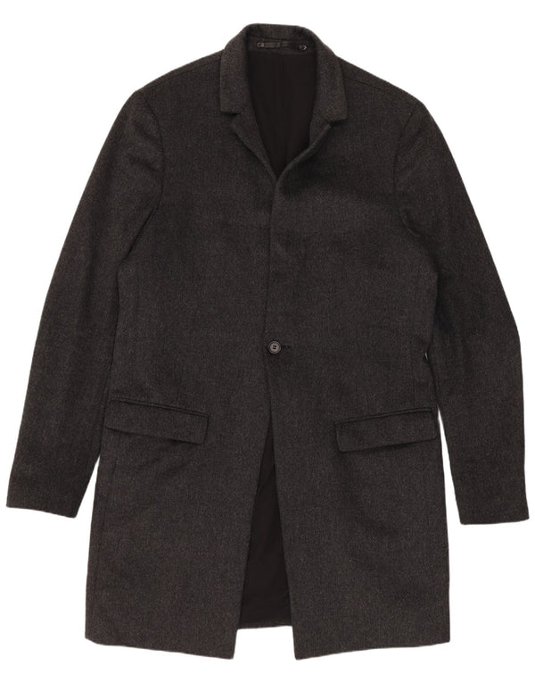 Sobretudo masculino All Saints UK 42 XL lã cinza