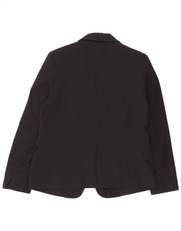 Jaqueta blazer feminina Marks & Spencer com 1 botão Reino Unido 12 poliéster preto médio