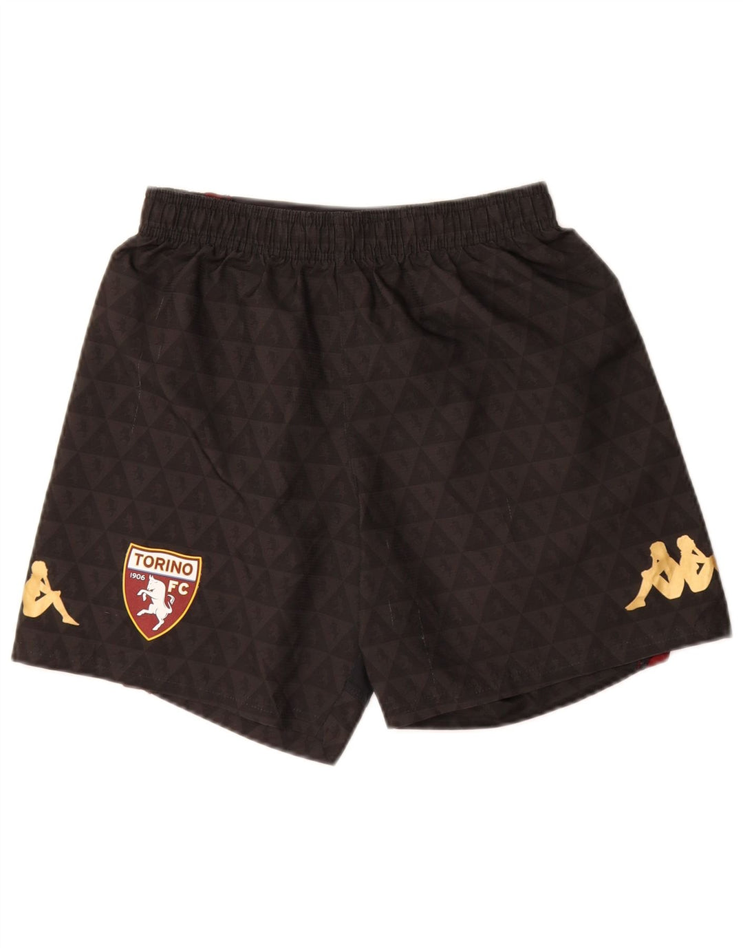 KAPPA Womens FC Torino Graphic Sport Shorts UK 8 Pequeno Poliéster Preto