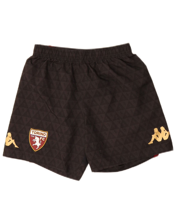 KAPPA Womens FC Torino Graphic Sport Shorts UK 8 Pequeno Poliéster Preto