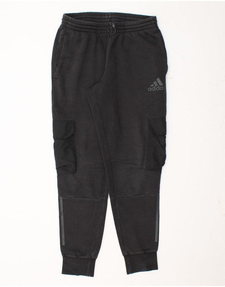 ADIDAS Mens Cargo Calças de treino Joggers Médio Algodão Preto