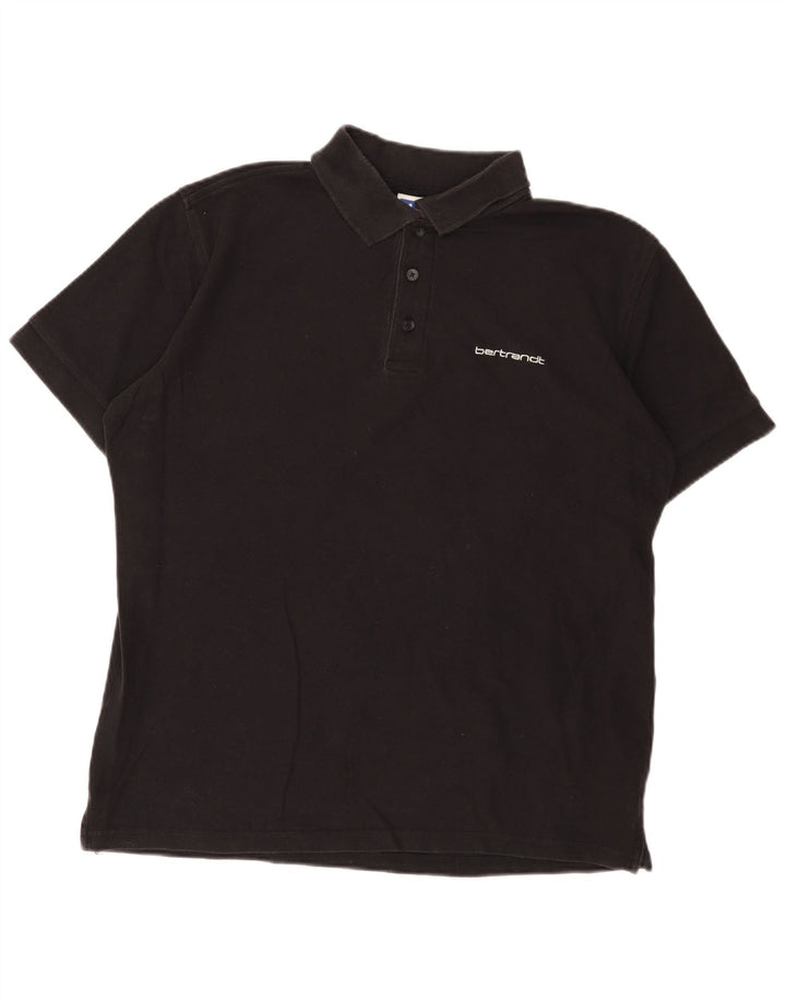 Camisa polo masculina Russell Athletic algodão preto médio