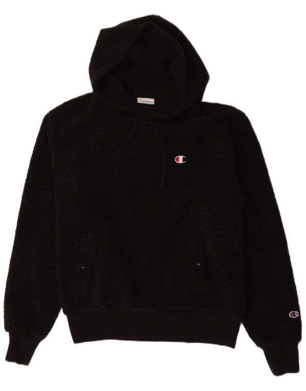 Jumper de lã com capuz masculino Champion médio preto