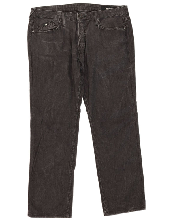 Calça jeans reta masculina Gas W36 L29 algodão cinza