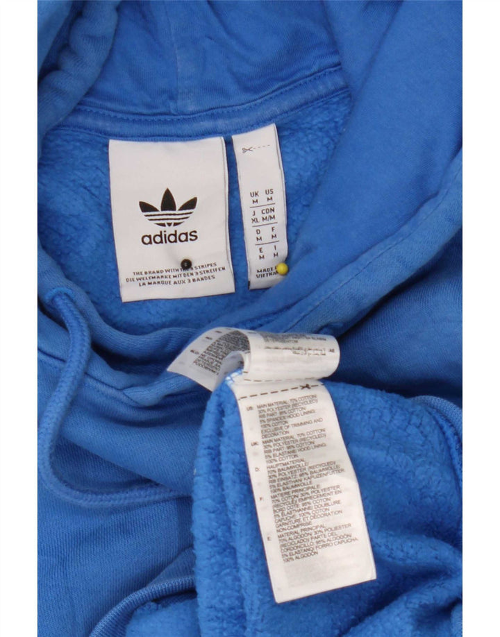 Adidas Mens Hoodie Jumper Médio Algodão Azul