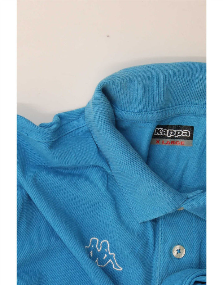 Camisa pólo gráfica masculina Kappa XL azul