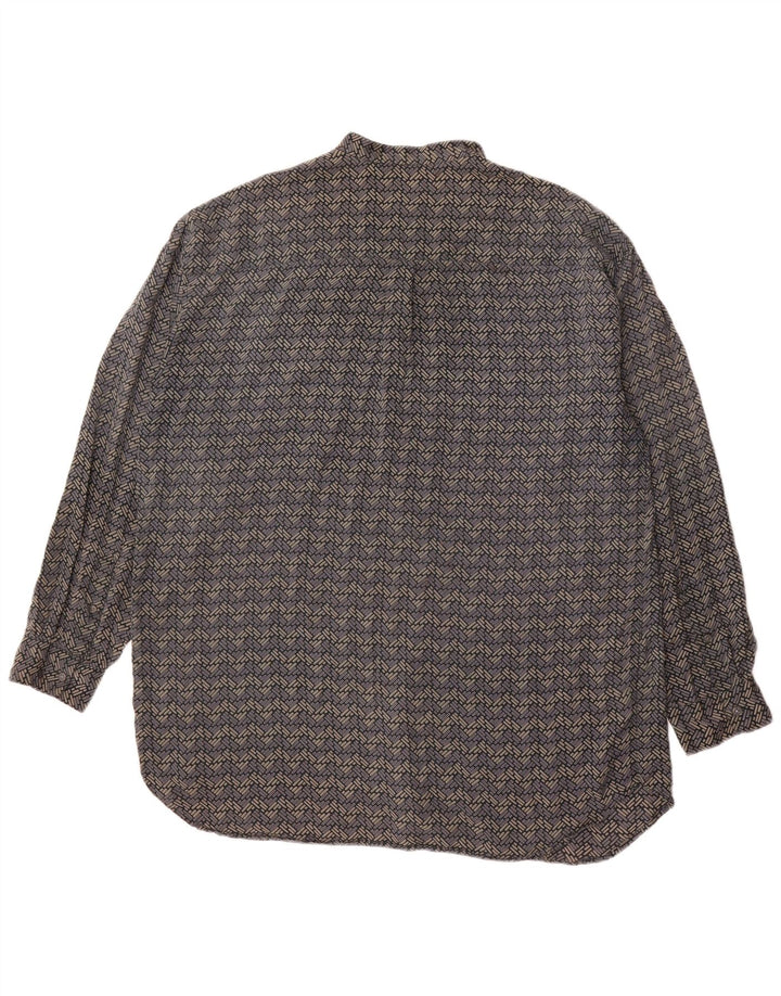 Camisa masculina VINTAGE XL cinza geométrica