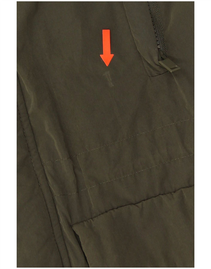 Casaco acolchoado com capuz masculino Zara UK 40 grande verde