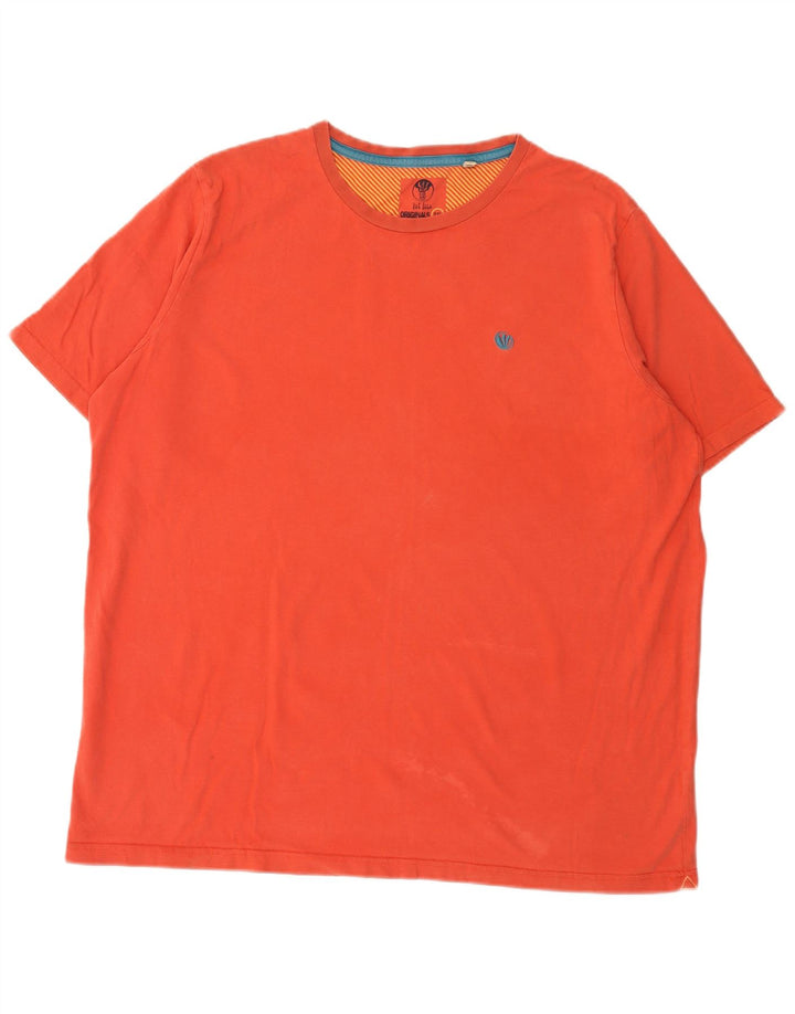 Camiseta masculina Fat Face Top 2XL Algodão Laranja