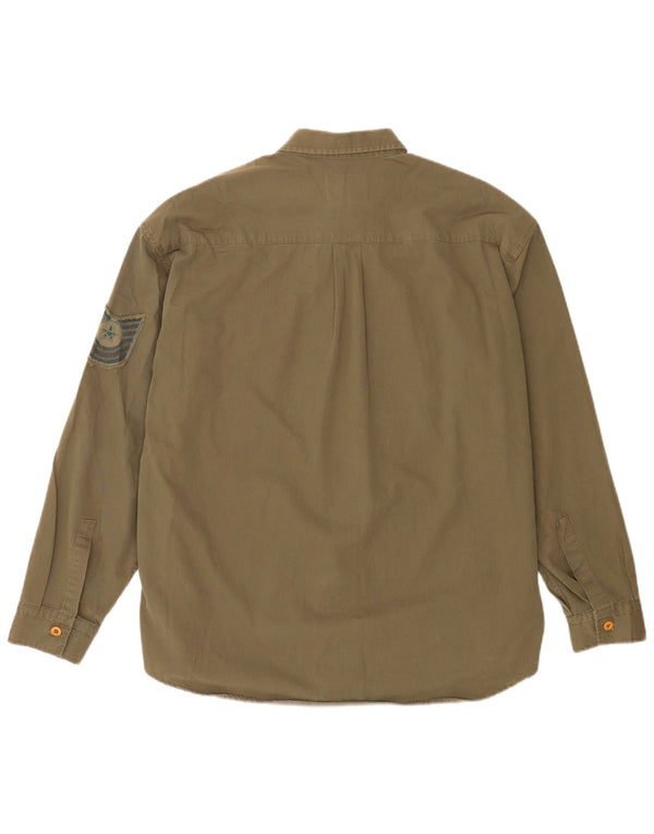 Camisa masculina Wampum XL algodão cáqui