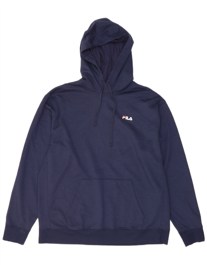 Fila Mens Hoodie Jumper XL Azul Marinho Poliéster