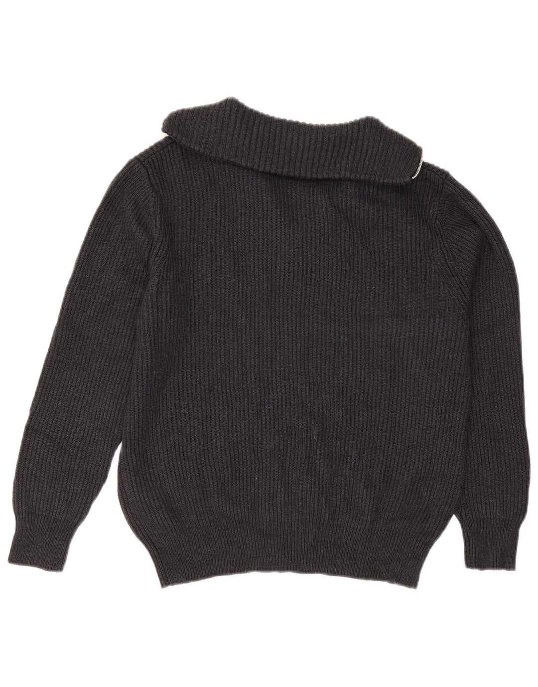 Suéter Zara masculino com zíper e gola pequena poliéster cinza