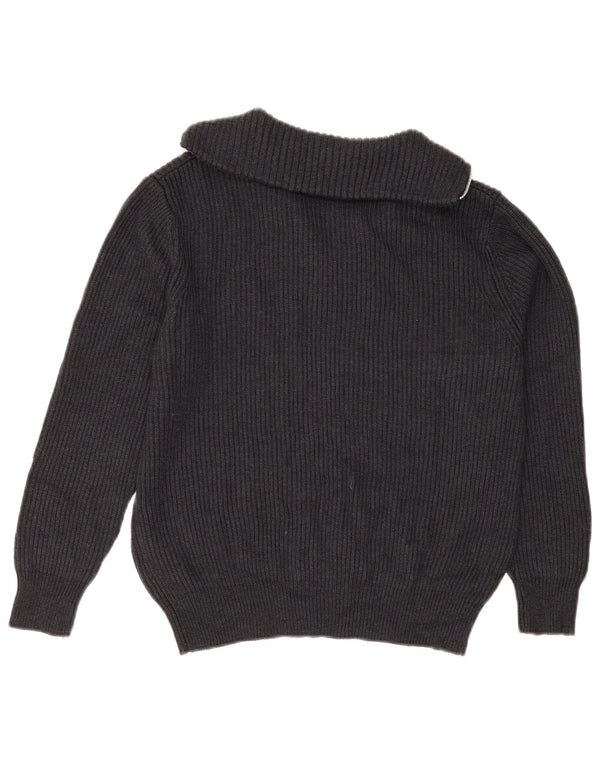 Suéter Zara masculino com zíper e gola pequena poliéster cinza