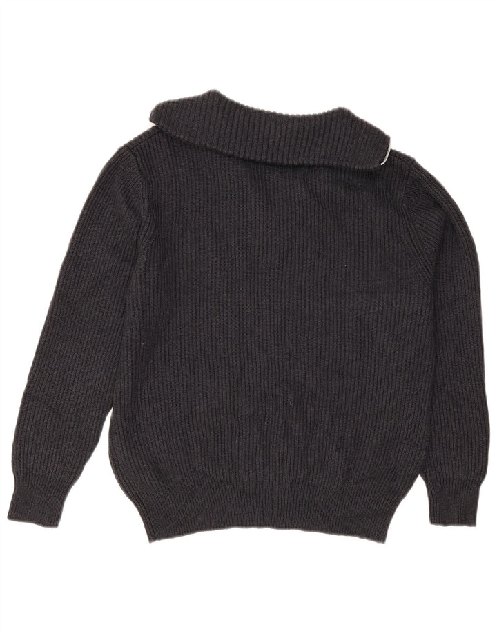 Suéter Zara masculino com zíper e gola pequena poliéster cinza