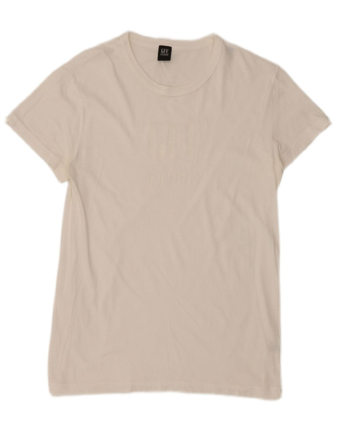 Camiseta gráfica masculina Gianfranco Ferre Top médio algodão branco