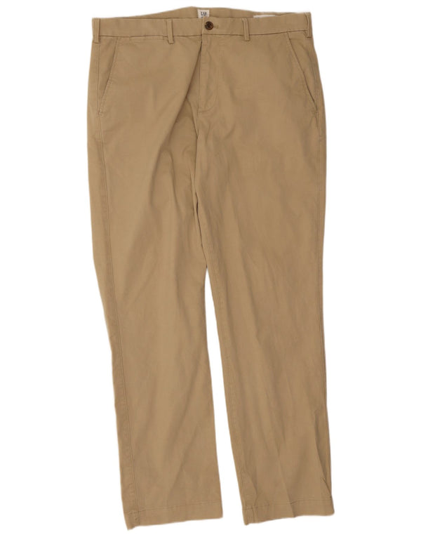 Calça Chino Reta Masculina Gap W36 L32 Algodão Bege