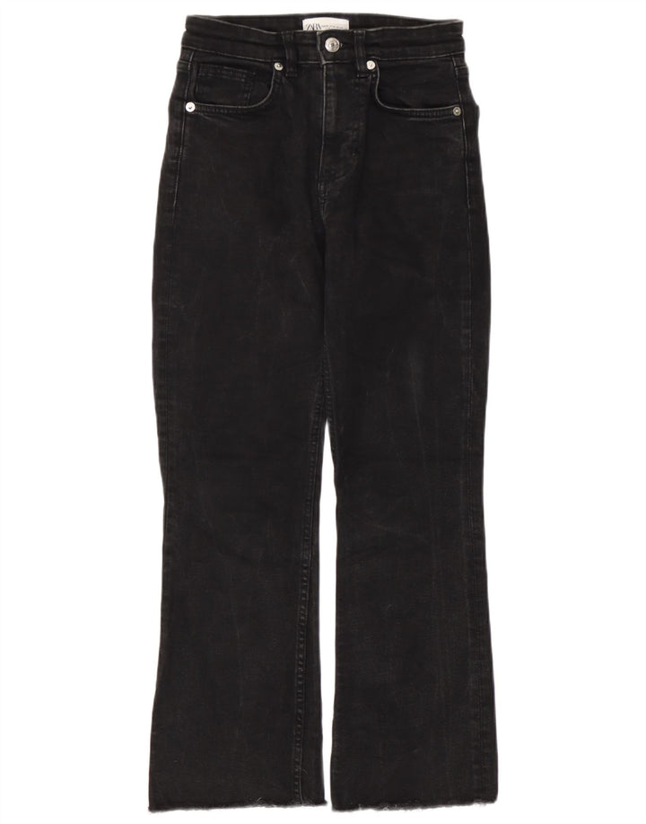 Calça jeans feminina Zara Bootcut EU 36 XS W26 L25 preta