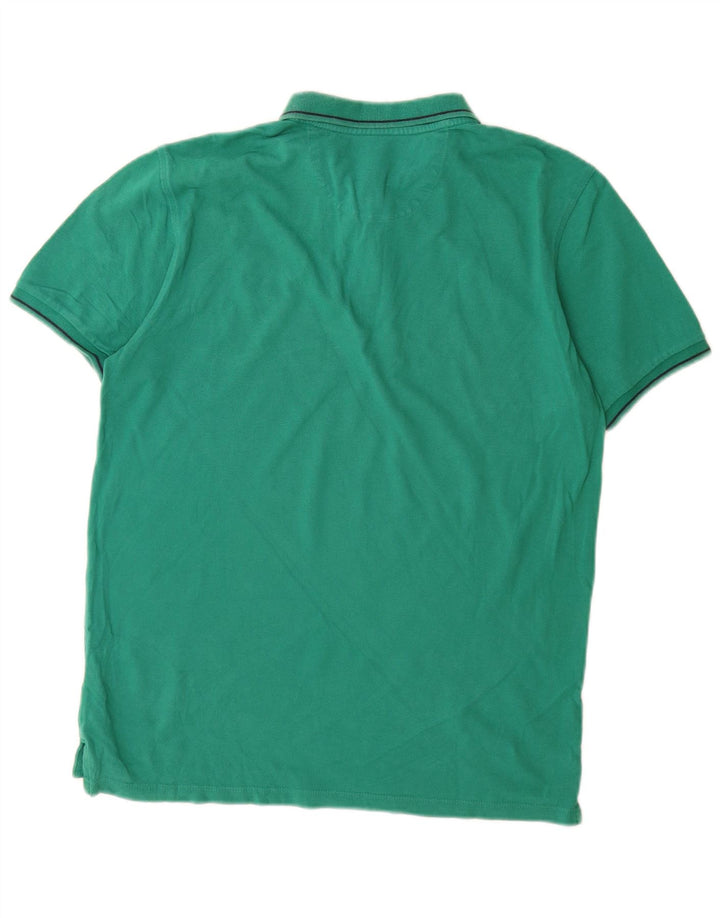 Camisa polo masculina Lee Regular Fit algodão verde médio