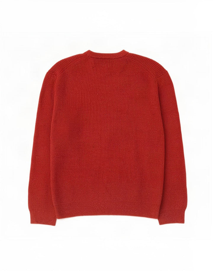 Suéter masculino Marks & Spencer com gola redonda 2XL poliamida vermelha